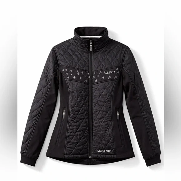 Descente Team Alberta Quilted Jacket Women’s M Black Ski Athletic Insulated - Picture 1 of 11